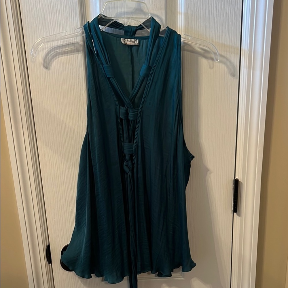 Teal Sleeveless Women's Top